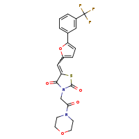 (5E)-3-[2-(morpholin-4-yl)-2-oxoethyl]-5-({5-[3-(trifluoromethyl)phenyl]furan-2-yl}methylidene)-1,3-thiazolidine-2,4-dione