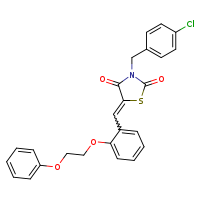 (5E)-3-[(4-chlorophenyl)methyl]-5-{[2-(2-phenoxyethoxy)phenyl]methylidene}-1,3-thiazolidine-2,4-dione