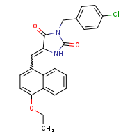 (5E)-3-[(4-chlorophenyl)methyl]-5-[(4-ethoxynaphthalen-1-yl)methylidene]imidazolidine-2,4-dione