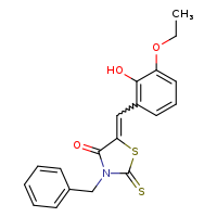 (5E)-3-benzyl-5-[(3-ethoxy-2-hydroxyphenyl)methylidene]-2-sulfanylidene-1,3-thiazolidin-4-one