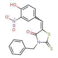 (5E)-3-benzyl-5-[(4-hydroxy-3-nitrophenyl)methylidene]-2-sulfanylidene-1,3-thiazolidin-4-one