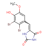 (5E)-5-[(2,3-dibromo-4-hydroxy-5-methoxyphenyl)methylidene]imidazolidine-2,4-dione