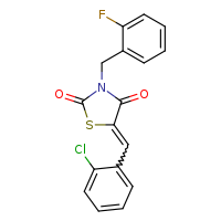 (5E)-5-[(2-chlorophenyl)methylidene]-3-[(2-fluorophenyl)methyl]-1,3-thiazolidine-2,4-dione