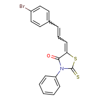 (5E)-5-[(2E)-3-(4-bromophenyl)prop-2-en-1-ylidene]-3-phenyl-2-sulfanylidene-1,3-thiazolidin-4-one