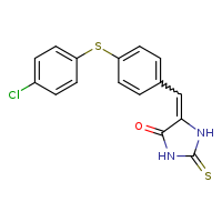 (5E)-5-({4-[(4-chlorophenyl)sulfanyl]phenyl}methylidene)-2-sulfanylideneimidazolidin-4-one