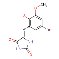 (5E)-5-[(5-bromo-2-hydroxy-3-methoxyphenyl)methylidene]imidazolidine-2,4-dione