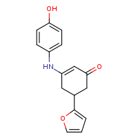 5-(furan-2-yl)-3-[(4-hydroxyphenyl)amino]cyclohex-2-en-1-one