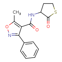 5-methyl-N-(2-oxothiolan-3-yl)-3-phenyl-1,2-oxazole-4-carboxamide