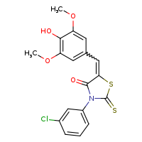 (5Z)-3-(3-chlorophenyl)-5-[(4-hydroxy-3,5-dimethoxyphenyl)methylidene]-2-sulfanylidene-1,3-thiazolidin-4-one
