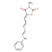 (5Z)-3-methyl-5-[(2E,4E)-5-(phenylamino)penta-2,4-dien-1-ylidene]-2-sulfanylidene-1,3-oxazolidin-4-one