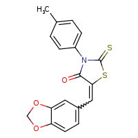 (5Z)-5-(2H-1,3-benzodioxol-5-ylmethylidene)-3-(4-methylphenyl)-2-sulfanylidene-1,3-thiazolidin-4-one