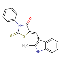 (5Z)-5-[(2-methyl-1H-indol-3-yl)methylidene]-3-phenyl-2-sulfanylidene-1,3-thiazolidin-4-one