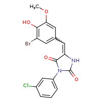 (5Z)-5-[(3-bromo-4-hydroxy-5-methoxyphenyl)methylidene]-3-(3-chlorophenyl)imidazolidine-2,4-dione