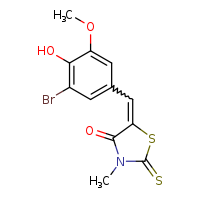 (5Z)-5-[(3-bromo-4-hydroxy-5-methoxyphenyl)methylidene]-3-methyl-2-sulfanylidene-1,3-thiazolidin-4-one