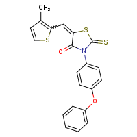 (5Z)-5-[(3-methylthiophen-2-yl)methylidene]-3-(4-phenoxyphenyl)-2-sulfanylidene-1,3-thiazolidin-4-one