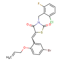 (5Z)-5-{[5-bromo-2-(prop-2-en-1-yloxy)phenyl]methylidene}-3-[(2-chloro-6-fluorophenyl)methyl]-1,3-thiazolidine-2,4-dione
