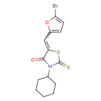 (5Z)-5-[(5-bromofuran-2-yl)methylidene]-3-cyclohexyl-2-sulfanylidene-1,3-thiazolidin-4-one