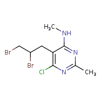 6-chloro-5-(2,3-dibromopropyl)-N,2-dimethylpyrimidin-4-amine