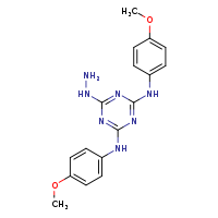 6-hydrazinyl-N2,N4-bis(4-methoxyphenyl)-1,3,5-triazine-2,4-diamine