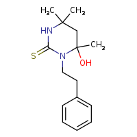 6-hydroxy-4,4,6-trimethyl-1-(2-phenylethyl)-1,3-diazinane-2-thione