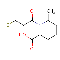 6-methyl-1-(3-sulfanylpropanoyl)piperidine-2-carboxylic acid