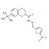 7-tert-butyl-N'-[(Z)-(5-nitrothiophen-2-yl)methylidene]-2,3-dihydro-1,4-benzodioxine-2-carbohydrazide
