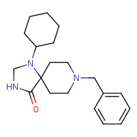 8-benzyl-1-cyclohexyl-1,3,8-triazaspiro[4.5]decan-4-one