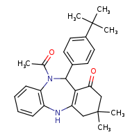 9-acetyl-10-(4-tert-butylphenyl)-14,14-dimethyl-2,9-diazatricyclo[9.4.0.0³,?]pentadeca-1(11),3(8),4,6-tetraen-12-one
