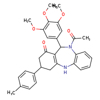 9-acetyl-14-(4-methylphenyl)-10-(3,4,5-trimethoxyphenyl)-2,9-diazatricyclo[9.4.0.0³,?]pentadeca-1(11),3(8),4,6-tetraen-12-one