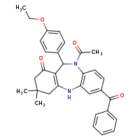 9-acetyl-5-benzoyl-10-(4-ethoxyphenyl)-14,14-dimethyl-2,9-diazatricyclo[9.4.0.0³,?]pentadeca-1(11),3(8),4,6-tetraen-12-one