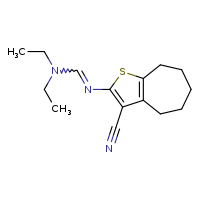 (E)-N'-{3-cyano-4H,5H,6H,7H,8H-cyclohepta[b]thiophen-2-yl}-N,N-diethylmethanimidamide