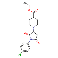 ethyl 1-[1-(4-chlorophenyl)-2,5-dioxopyrrolidin-3-yl]piperidine-4-carboxylate