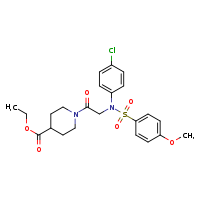ethyl 1-{2-[N-(4-chlorophenyl)-4-methoxybenzenesulfonamido]acetyl}piperidine-4-carboxylate
