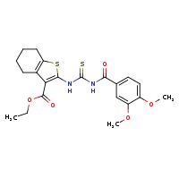 ethyl 2-({[(3,4-dimethoxyphenyl)formamido]methanethioyl}amino)-4,5,6,7-tetrahydro-1-benzothiophene-3-carboxylate