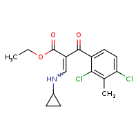 ethyl 3-(cyclopropylamino)-2-(2,4-dichloro-3-methylbenzoyl)prop-2-enoate