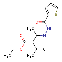 ethyl 3-methyl-2-[(1Z)-1-[(thiophen-2-ylformamido)imino]ethyl]butanoate