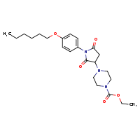 ethyl 4-{1-[4-(hexyloxy)phenyl]-2,5-dioxopyrrolidin-3-yl}piperazine-1-carboxylate