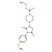 ethyl 4-[1-(4-methoxyphenyl)-2,5-dioxopyrrolidin-3-yl]piperazine-1-carboxylate