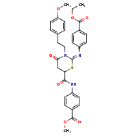 ethyl 4-{[(2Z)-6-{[4-(methoxycarbonyl)phenyl]carbamoyl}-3-[2-(4-methoxyphenyl)ethyl]-4-oxo-1,3-thiazinan-2-ylidene]amino}benzoate