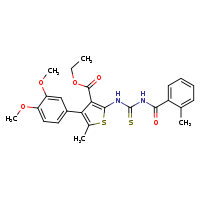 ethyl 4-(3,4-dimethoxyphenyl)-5-methyl-2-({[(2-methylphenyl)formamido]methanethioyl}amino)thiophene-3-carboxylate