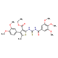 ethyl 4-(3,4-dimethoxyphenyl)-5-methyl-2-({[(3,4,5-trimethoxyphenyl)formamido]methanethioyl}amino)thiophene-3-carboxylate