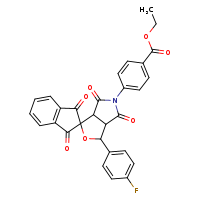 ethyl 4-[3-(4-fluorophenyl)-1',3',4,6-tetraoxo-3a,6a-dihydro-3H-spiro[furo[3,4-c]pyrrole-1,2'-inden]-5-yl]benzoate