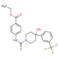 ethyl 4-{4-hydroxy-4-[3-(trifluoromethyl)phenyl]piperidine-1-carbothioylamino}benzoate