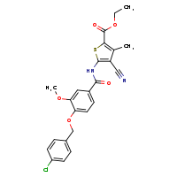 ethyl 5-{4-[(4-chlorophenyl)methoxy]-3-methoxybenzamido}-4-cyano-3-methylthiophene-2-carboxylate