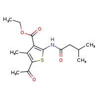 ethyl 5-acetyl-4-methyl-2-(3-methylbutanamido)thiophene-3-carboxylate