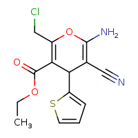 ethyl 6-amino-2-(chloromethyl)-5-cyano-4-(thiophen-2-yl)-4H-pyran-3-carboxylate