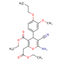 ethyl 6-amino-5-cyano-2-(2-ethoxy-2-oxoethyl)-4-(3-methoxy-4-propoxyphenyl)-4H-pyran-3-carboxylate