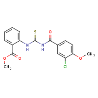 methyl 2-({[(3-chloro-4-methoxyphenyl)formamido]methanethioyl}amino)benzoate