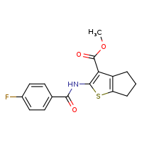 methyl 2-(4-fluorobenzamido)-4H,5H,6H-cyclopenta[b]thiophene-3-carboxylate