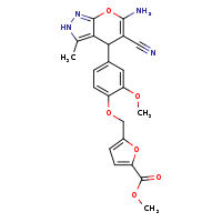 methyl 5-(4-{6-amino-5-cyano-3-methyl-2H,4H-pyrano[2,3-c]pyrazol-4-yl}-2-methoxyphenoxymethyl)furan-2-carboxylate